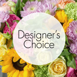 Mixed bouquet with sunflowers, roses, and purple daisies