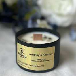 Peppermint and Eucalyptus Woodwick Candle