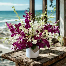 Kokomo Tropical Orchid Arrangement – By My Blooming Business