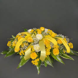 Golden Road Casket Spray