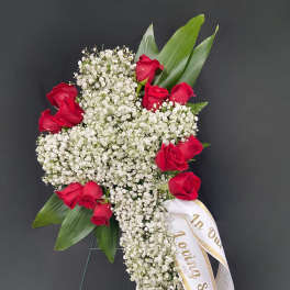 Baby's Breath Cross Standing Spray