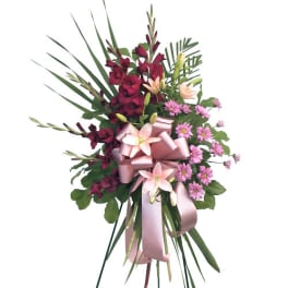 Thoughtful standing funeral spray