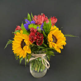 Summer Blooms Mason Jar