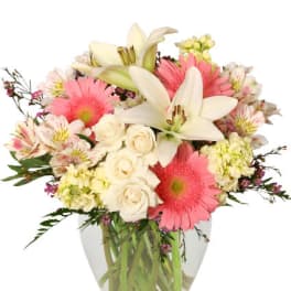 Welcome Baby Girl Flower Arrangement