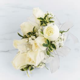 White Rose Corsage by BloomNation™