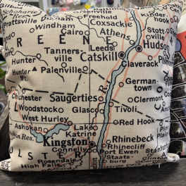 Saugerties Map Pillow
