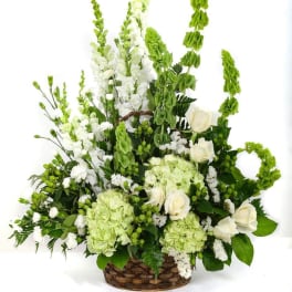 Peaceful White Basket
