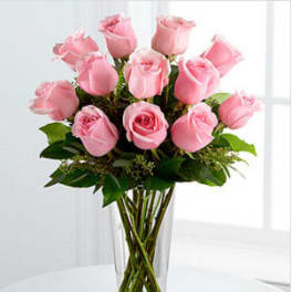 The Long Stem Pink Rose Bouquet by FTD®