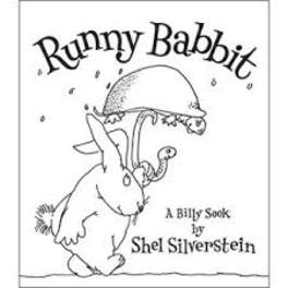 Black-and-white book cover with a rabbit and mushroom illustration