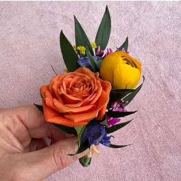 Bright Colors Boutonniere