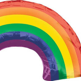 60" Jumbo Rainbow Mylar- DOES NOT FLOAT