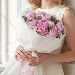 Fragrant Peonies wrapped Bouquet