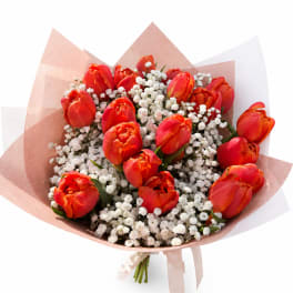 Premium Wrapped Tulip Bouquet