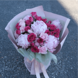 Pink Sweetheart Crush Peonies and Roses