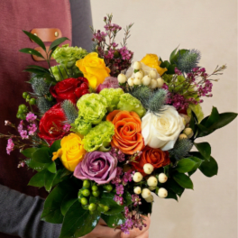 BP70 - Rainbow Rose Bouquet