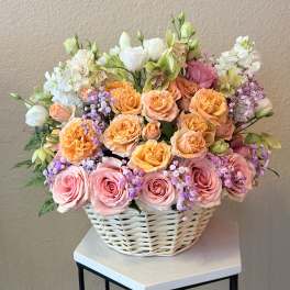 Blush Garden Elegant Basket