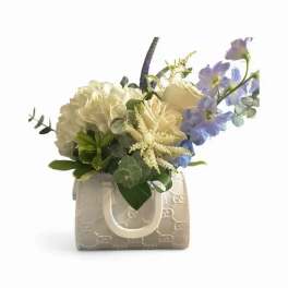 Luxury white purse