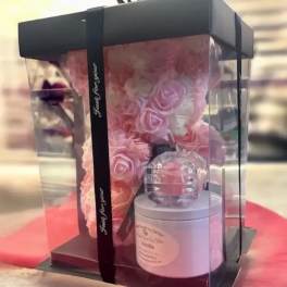 Pink Lush Rose Bear