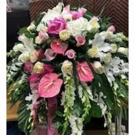 Pink Lush Casket Spray