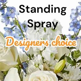 Standing spray blues and whites