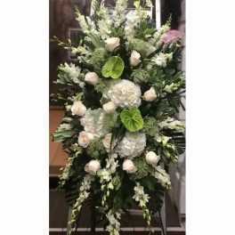 White Tropical Standing Spray