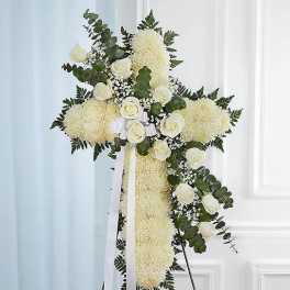 Peace & Prayers™ White Standing Cross