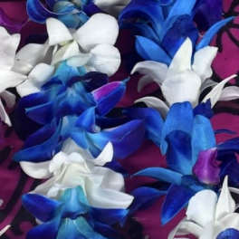 Blue Orchid Flower Lei