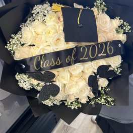 Ramo de rosas graduación