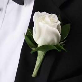 White Rose Boutonniere