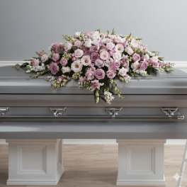 Pink Full flower Casket