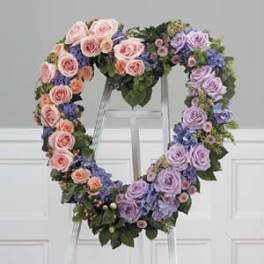 Triadic Heart in Lavender Wreath