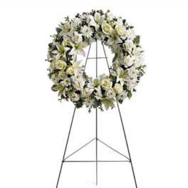 Serenity White Flower Wreath