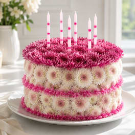Blooming Birthday Flower Cake