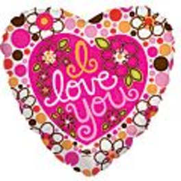 18" I love you Heart Shaped Mylar
