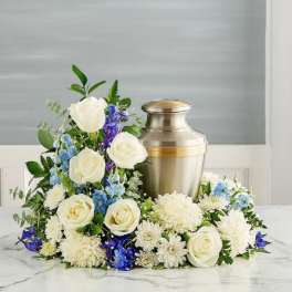 Cremation Wreath - blue