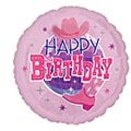 18" Cowgirl Happy Birthday