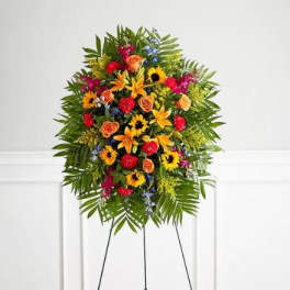Vibrant Funeral Standing Spray