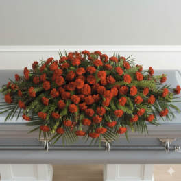 Red Full Casket Flower