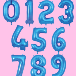 34" Blue Number Balloon