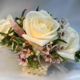Cream Rose Wrist Corsage #7