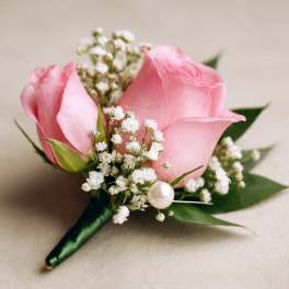 Pink Rose Boutonniere