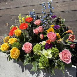 In The Garden- Sympathy Urn Wreath