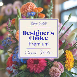 Designer’s Choice Premium flower arrangement with mixed colorful blooms