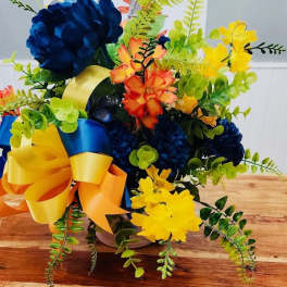 blue and orange