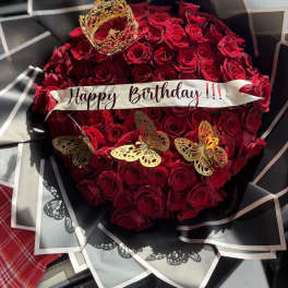 Luxury Bouquet of 100 RED Premium Roses