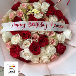 Luxury Bouquet of 60 MIX Premium Roses