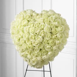 White Rose Standing Heart shown at 549.99