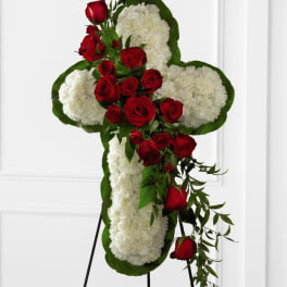Floral Cross Easel