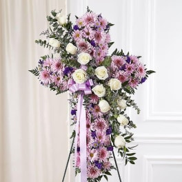 Lavender and White Cross