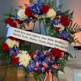 Patriotic Sympathy Wreath